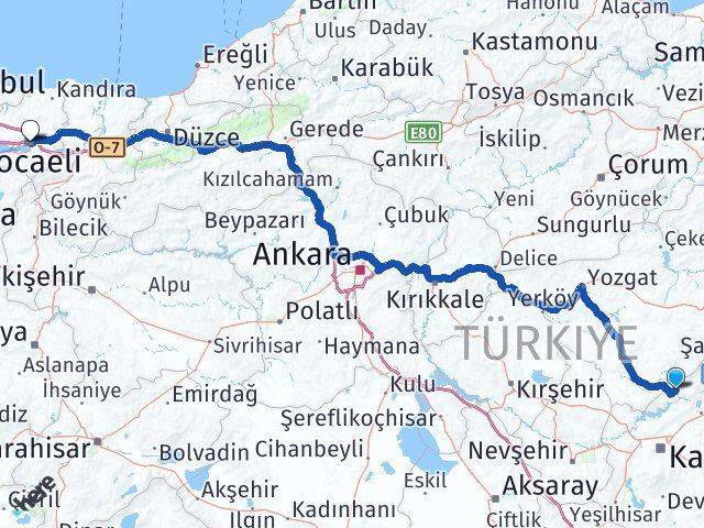 Felahiye Kocaeli Arası Kaç Km - Yol Tarifi