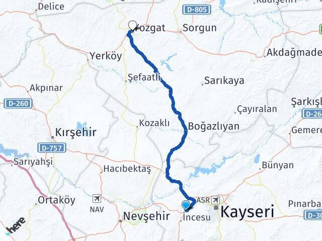 Örenşehir Yozgat Arası Kaç Km - Yol Tarifi