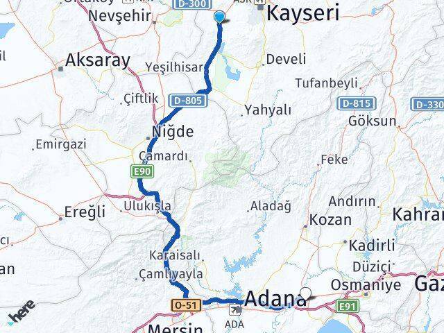 Vali İhsan Aras Ceyhan Arası Kaç Km - Yol Tarifi