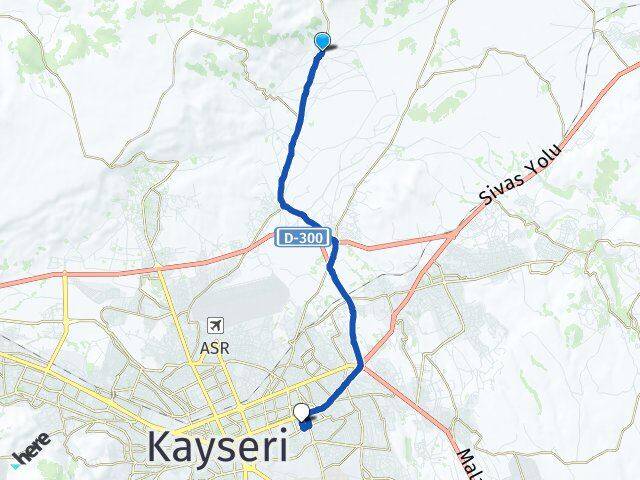 Akin Melikgazi Arası Kaç Km - Yol Tarifi