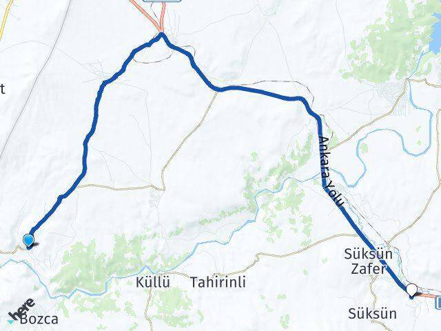 Bayramhacı Süksün Cumhuriyet Arası Kaç Km - Yol Tarifi