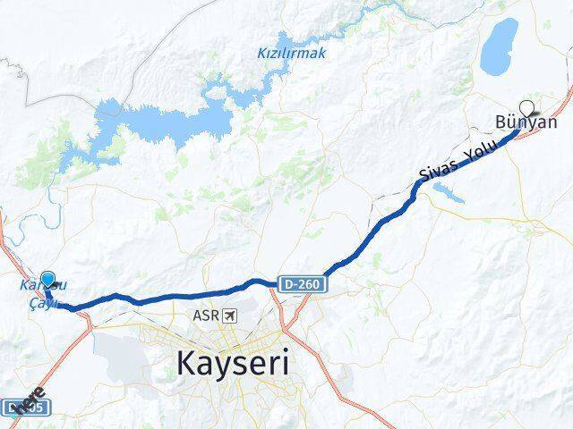 Boğazköprü Bünyan Arası Kaç Km - Yol Tarifi