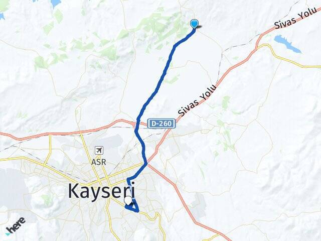 Güneşli Erciyes Üniversitesi Arası Kaç Km - Yol Tarifi