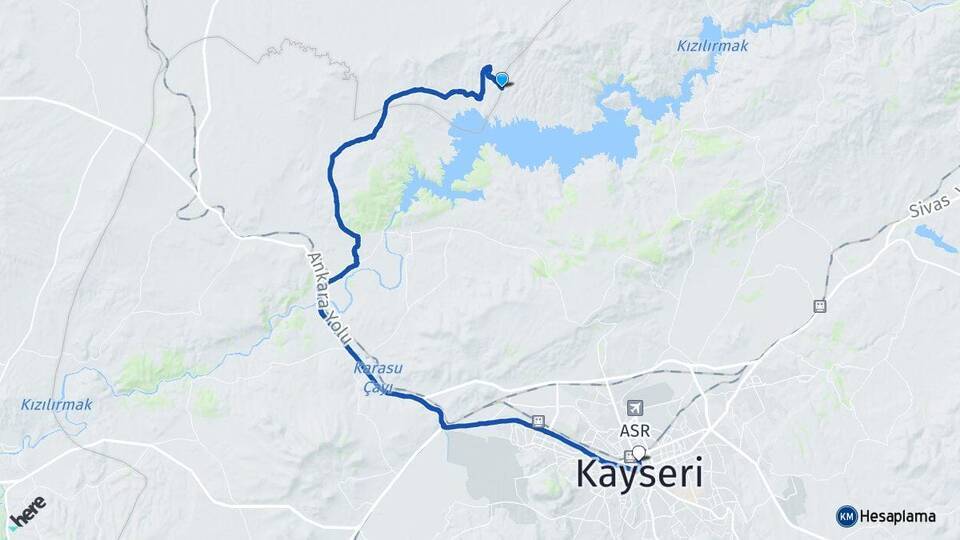 Hırkaköy Kocasinan Arası Kaç Km - Yol Tarifi