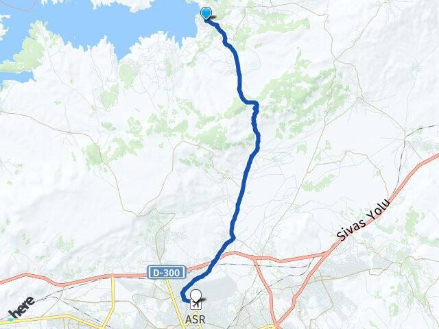 Kuşçu Erkilet Havalimanı Arası Kaç Km - Yol Tarifi