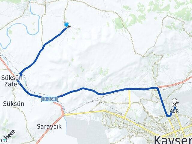 Mahzemin Erkilet Havalimanı Arası Kaç Km - Yol Tarifi