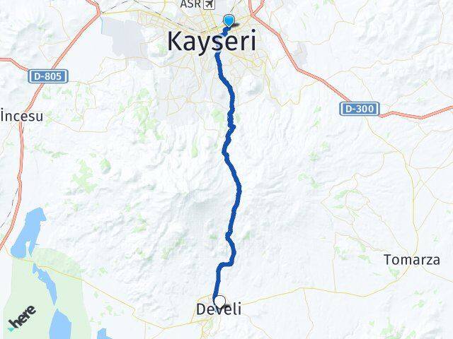 Mimarsinan Develi Arası Kaç Km - Yol Tarifi