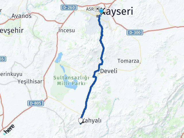 Mimarsinan Yahyalı Arası Kaç Km - Yol Tarifi