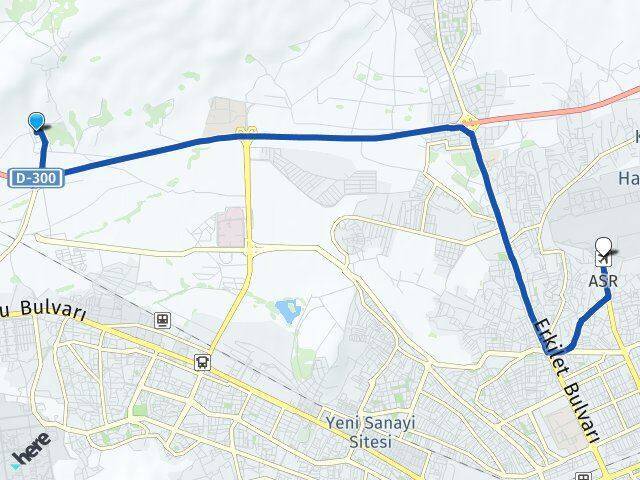 Oymaağaç Erkilet Havalimanı Arası Kaç Km - Yol Tarifi