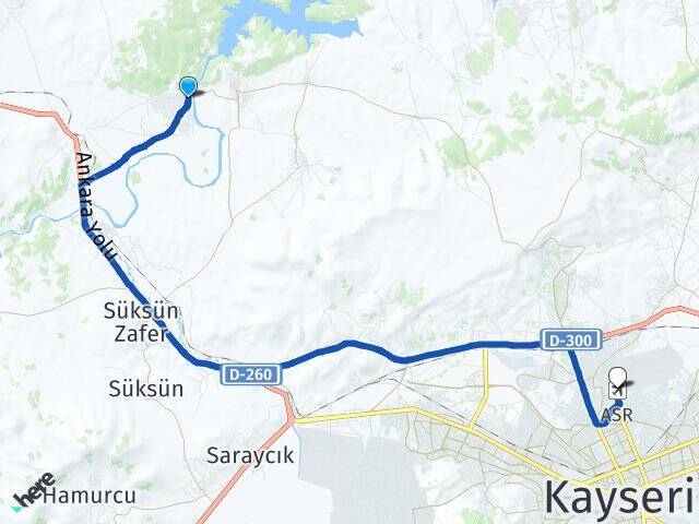 Yemliha Erkilet Havalimanı Arası Kaç Km - Yol Tarifi