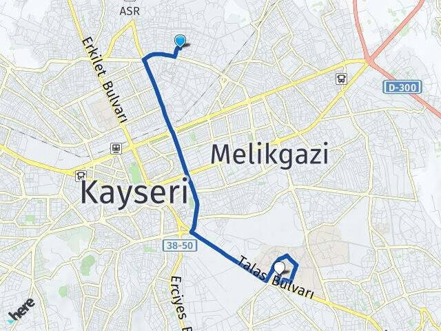 Zümrüt Erciyes Üniversitesi Arası Kaç Km - Yol Tarifi
