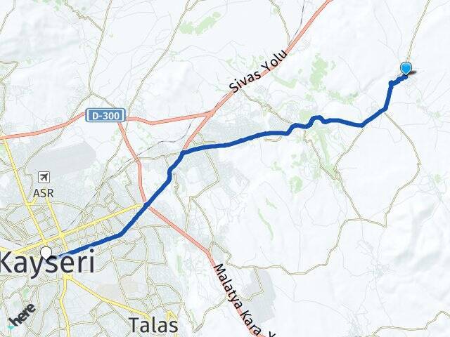 Ağırnas Kayseri Arası Kaç Km - Yol Tarifi