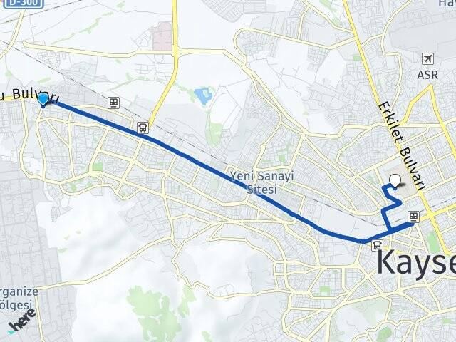 Anbar Abdullah Gül Üniversitesi Arası Kaç Km - Yol Tarifi
