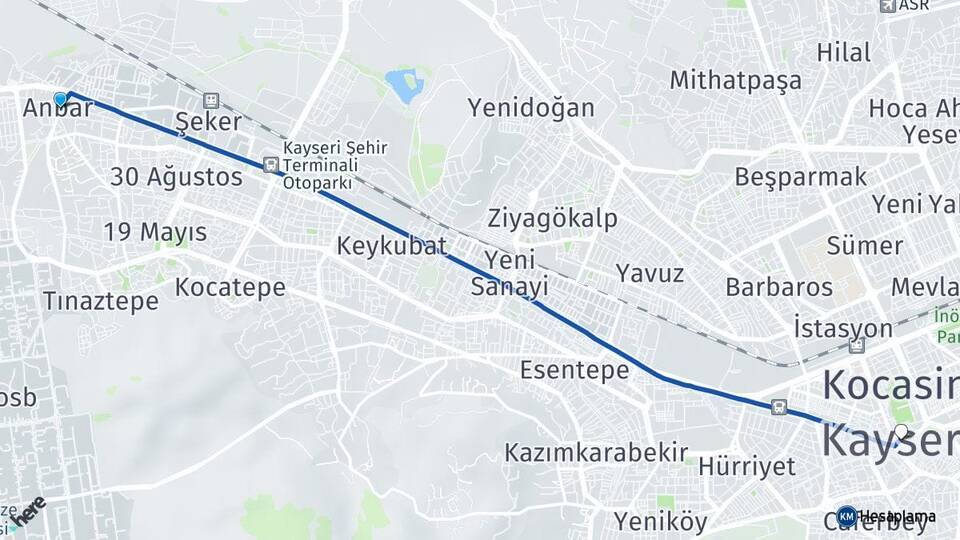 Anbar Kayseri Arası Kaç Km - Yol Tarifi