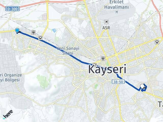 Anbar Erciyes Üniversitesi Arası Kaç Km - Yol Tarifi