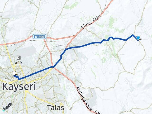 Büyük Bürüngüz Abdullah Gül Üniversitesi Arası Kaç Km - Yol Tarifi