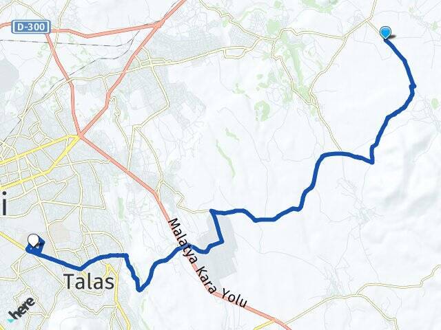 Büyük Bürüngüz Erciyes Üniversitesi Arası Kaç Km - Yol Tarifi
