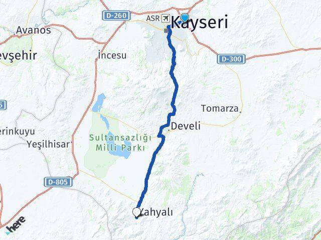 Gökkent Yahyalı Arası Kaç Km - Yol Tarifi