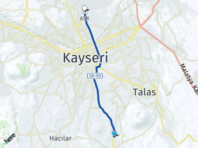 Hisarcık Erkilet Havalimanı Arası Kaç Km - Yol Tarifi