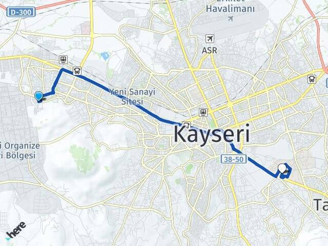 Tınaztepe Erciyes Üniversitesi Arası Kaç Km - Yol Tarifi