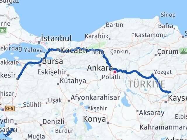 Özvatan Balıkesir Arası Kaç Km - Yol Tarifi
