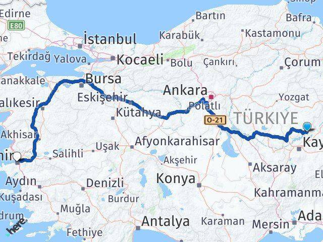 Özvatan İzmir Arası Kaç Km - Yol Tarifi