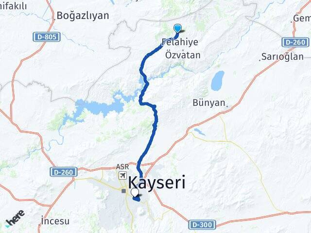 Tuğlaşah Erciyes Üniversitesi Arası Kaç Km - Yol Tarifi
