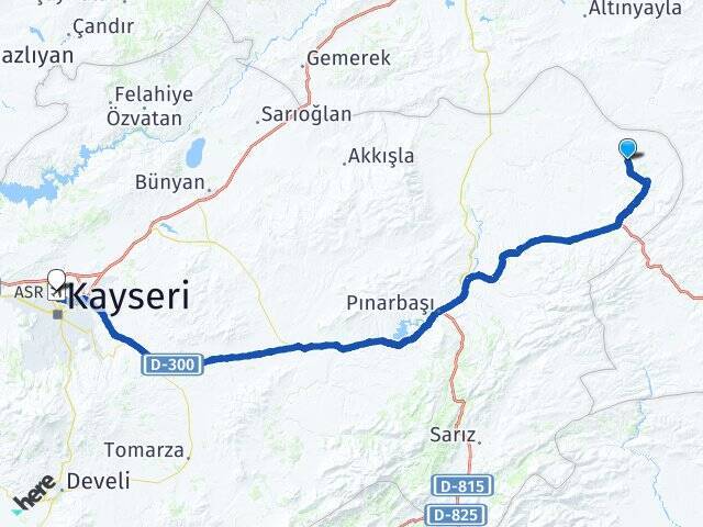 Dikilitaş Erkilet Havalimanı Arası Kaç Km - Yol Tarifi