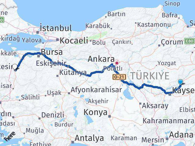 Sarıoğlan Balıkesir Arası Kaç Km - Yol Tarifi