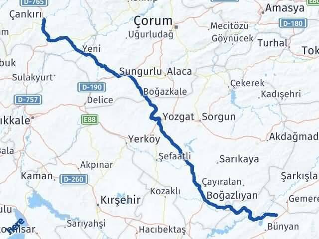 Sarıoğlan Çankırı Arası Kaç Km - Yol Tarifi