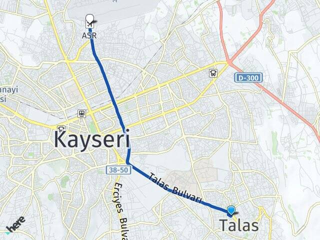 Bahçelievler Erkilet Havalimanı Arası Kaç Km - Yol Tarifi