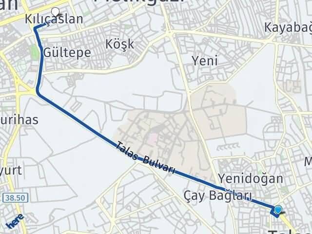 Bahçelievler Kılıçaslan Arası Kaç Km - Yol Tarifi