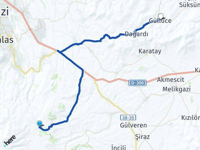 Cebir Güllüce Arası Kaç Km - Yol Tarifi