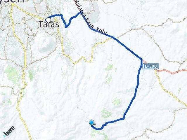 Cebir Talas Arası Kaç Km - Yol Tarifi
