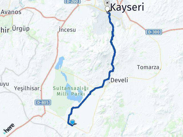 Senirköy Kayseri Arası Kaç Km - Yol Tarifi