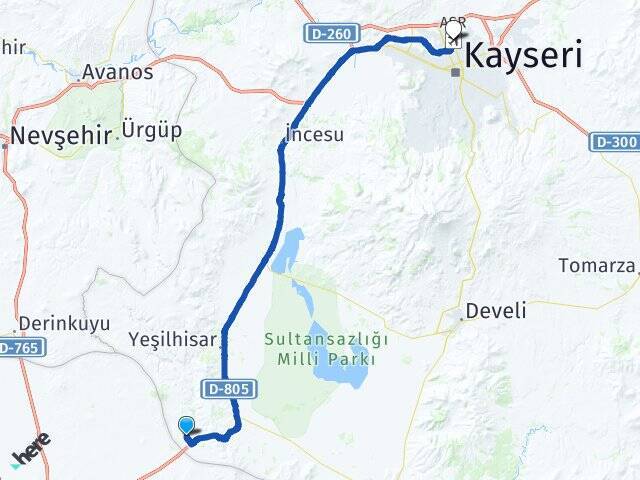 Büget Erkilet Havalimanı Arası Kaç Km - Yol Tarifi