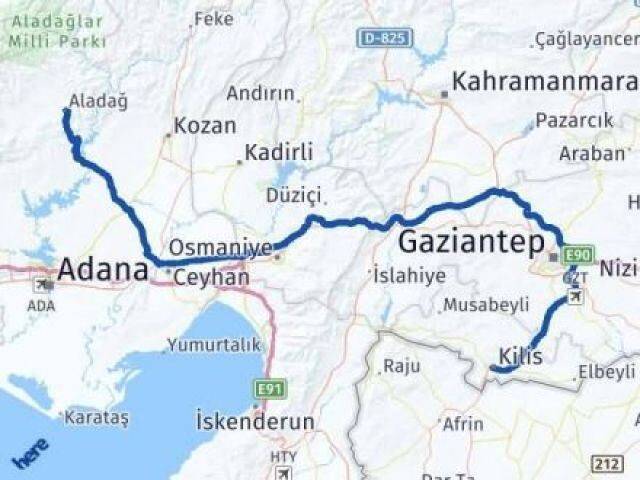 Kilis Aladağ Arası Kaç Km - Yol Tarifi