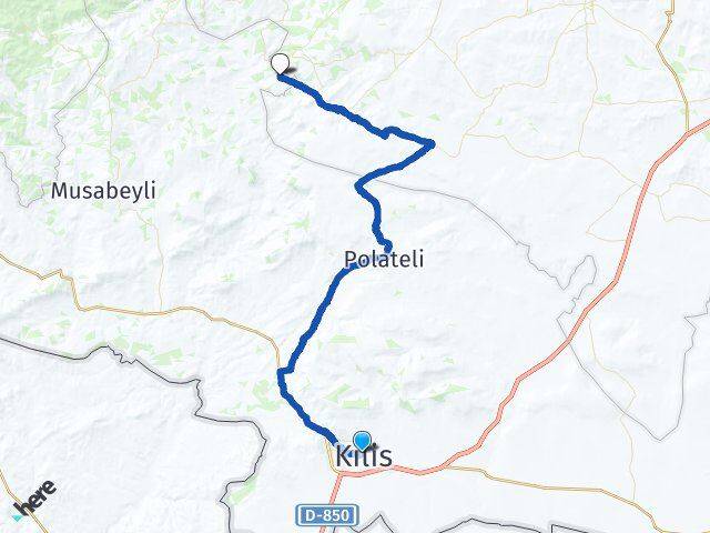 Kilis Belentepe Musabeyli Arası Kaç Km - Yol Haritası