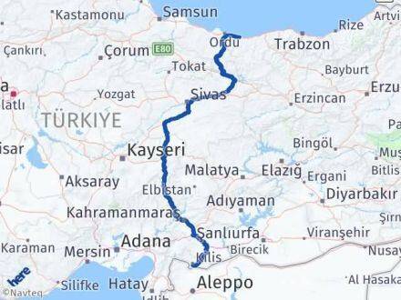 Kilis Bulancak Giresun Arası Kaç Km - Yol Haritası