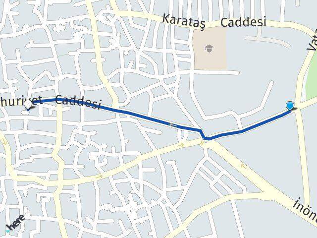 Kilis Büyükkütah Arası Kaç Km - Yol Haritası