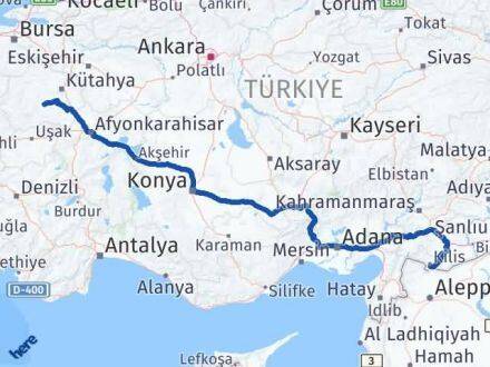 Kilis Çavdarhisar Kütahya Arası Kaç Km - Yol Haritası