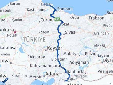 Kilis Dikmen Sinop Arası Kaç Km - Yol Haritası