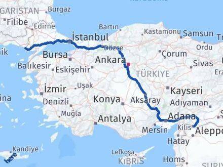Kilis Enez Edirne Arası Kaç Km - Yol Haritası