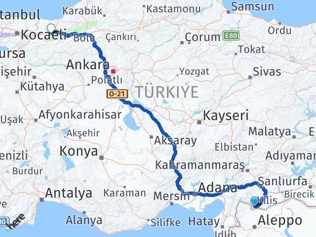 Kilis Gölyaka Düzce Arası Kaç Km - Yol Haritası