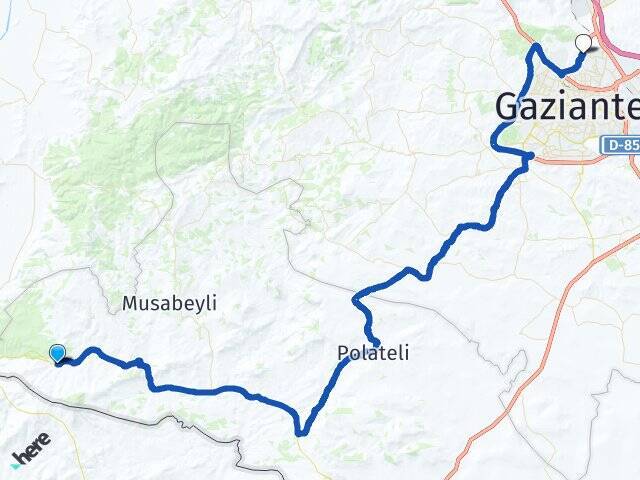 Gülbaba Gaziantep Arası Kaç Km - Yol Tarifi