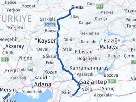 Kilis Hafik Sivas Arası Kaç Km - Yol Haritası