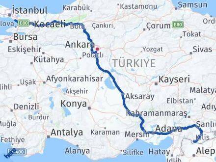Kilis Pendik İstanbul Arası Kaç Km - Yol Haritası