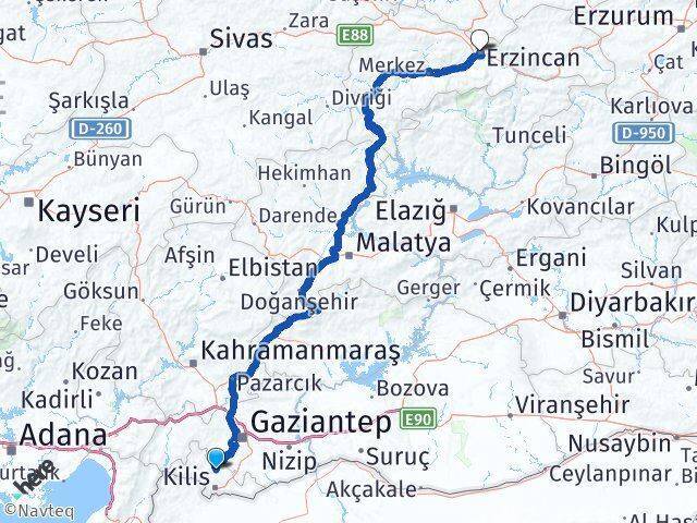 Polateli Erzincan Arası Kaç Km - Yol Tarifi