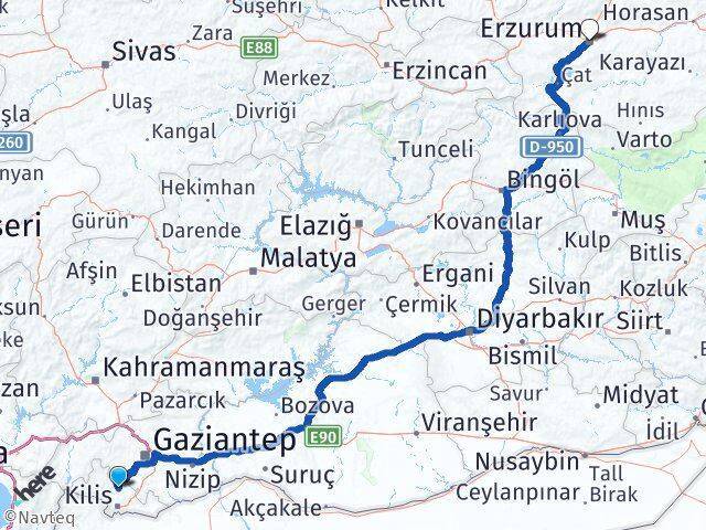 Polateli Erzurum Arası Kaç Km - Yol Tarifi