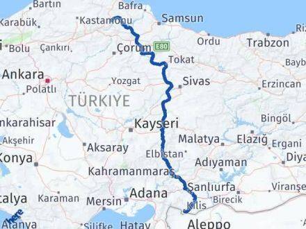 Kilis Saraydüzü Sinop Arası Kaç Km - Yol Haritası